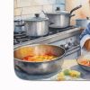 Silky Terrier The Chef Memory Foam Kitchen Mat Machine Washable Anti-Fatigue Mat Cushion Comfort Bath Mat or Kitchen Rug