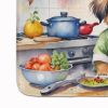 Tibetan Spaniel The Chef Memory Foam Kitchen Mat Machine Washable Anti-Fatigue Mat Cushion Comfort Bath Mat or Kitchen Rug