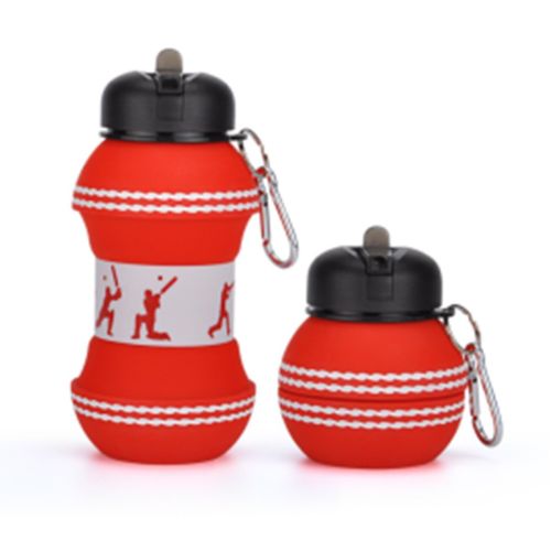 Sports Water Bottle, Silicone Collapsible Spherical Drinking Mug, Leak-proof Squeezable Shockproof