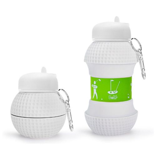 Sports Water Bottle, Silicone Collapsible Spherical Drinking Mug, Leak-proof Squeezable Shockproof